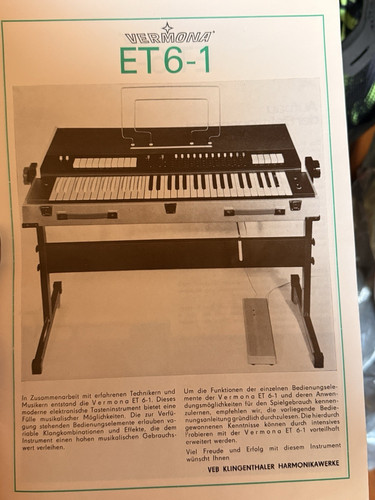 Vermona 1 elektrisches - et,